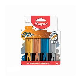 RESALTADOR MAPED METALIZADO BLISTER X 4 U. SURTIDOS 0757230