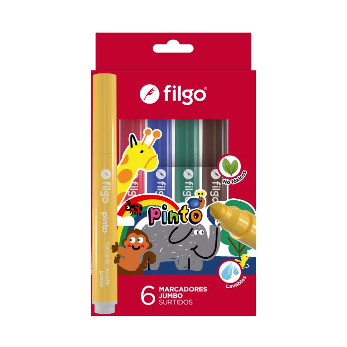 MARCADORES FILGO PINTO JUMBO X6