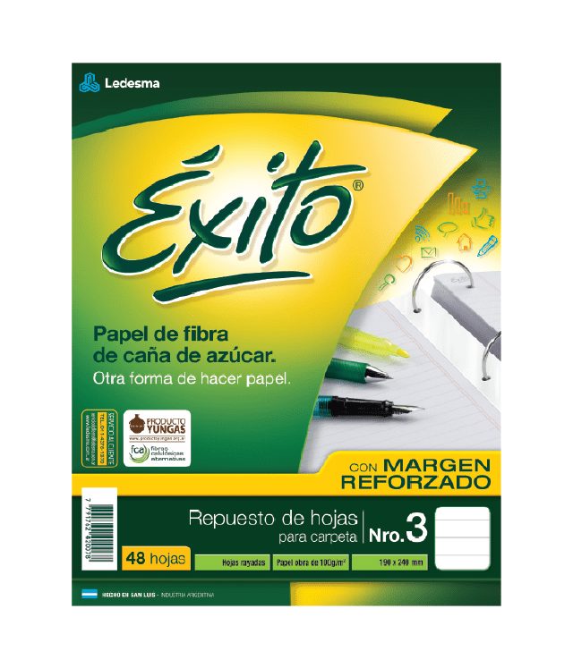 REPUESTO EXITO C/MARGEN REFORZADO X 96 HJ RAYADO