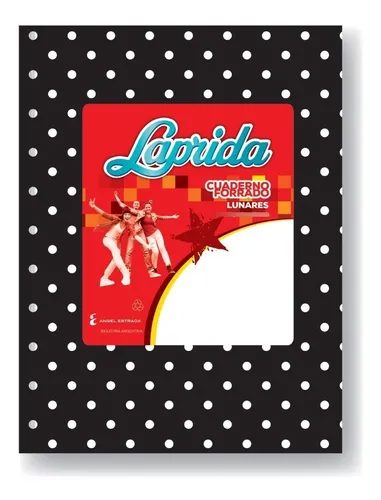 CUADERNO LAPRIDA LUNARES T.D NEGRO X 50 HJS RAYADO 0011549