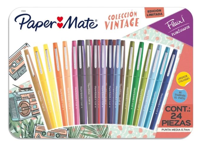 MARCADOR PAPERMATE FLAIR VINTAGE X24 PCS 0181724
