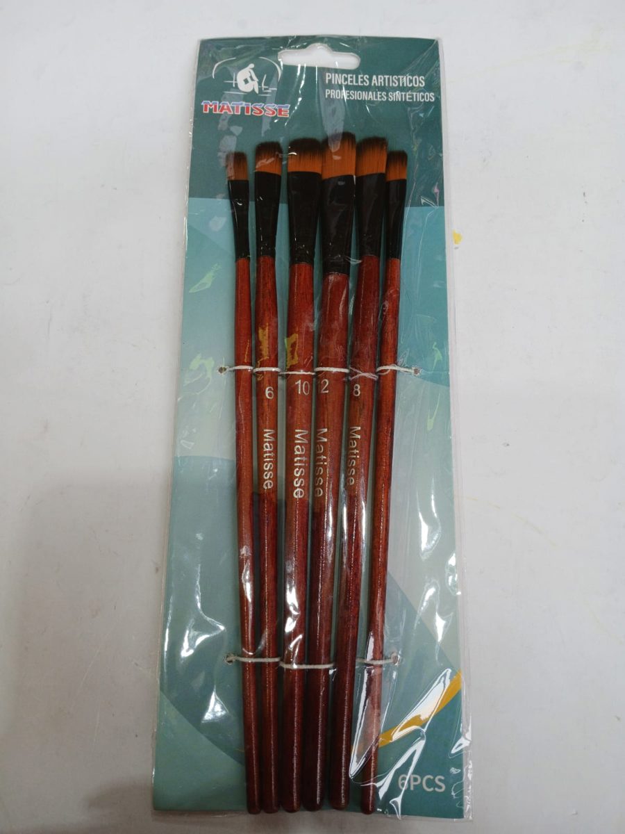 SET DE PINCEL MATISSE X6 LENGUA DE GATO SINTETICO11113