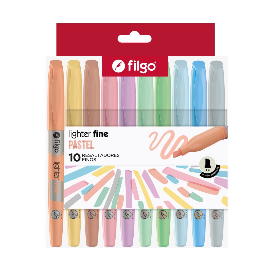 RESALTADOR FILGO LIGHTER FINE X10 PASTEL