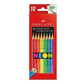 LAPICES DE COLORES FABER CASTELL X 10 NEON 0665612