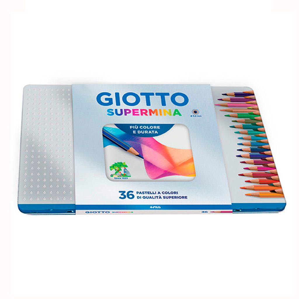 LAPICES DE COLORES GIOTTO X36 SUPERMINA EN LATA LAPIPAXLA361