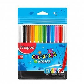 MARCADOR MAPED OCEAN X 10 COLORES LARGOS 0754110