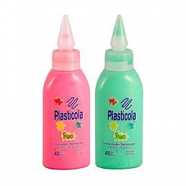 ADHESIVO VINILICO PLASTICOLA X 40 GRS ROSA FLUO 0151351