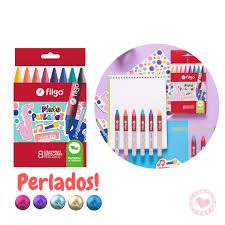 CRAYONES FILGO DE CERA PINTO X8 PERLADOS
