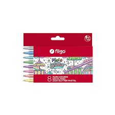 MARCADORES FILGO X8 GLITTER PASTEL 2220
