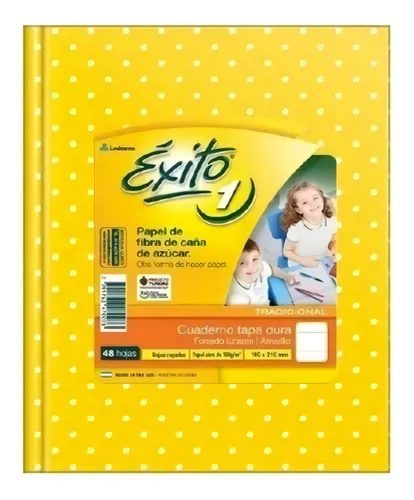CUADERNO EXITO E1 LUNARES T.D. AMARILLO X 48 HJS. RAYADO 0020585