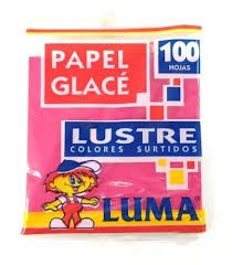 PAPEL GLACE LUMA LUSTRE 10 X 10 CM. TACO X 100 HJS.1200515