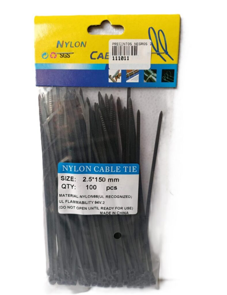 PRECINTOS NEGROS 2.5X150MM ETL0067