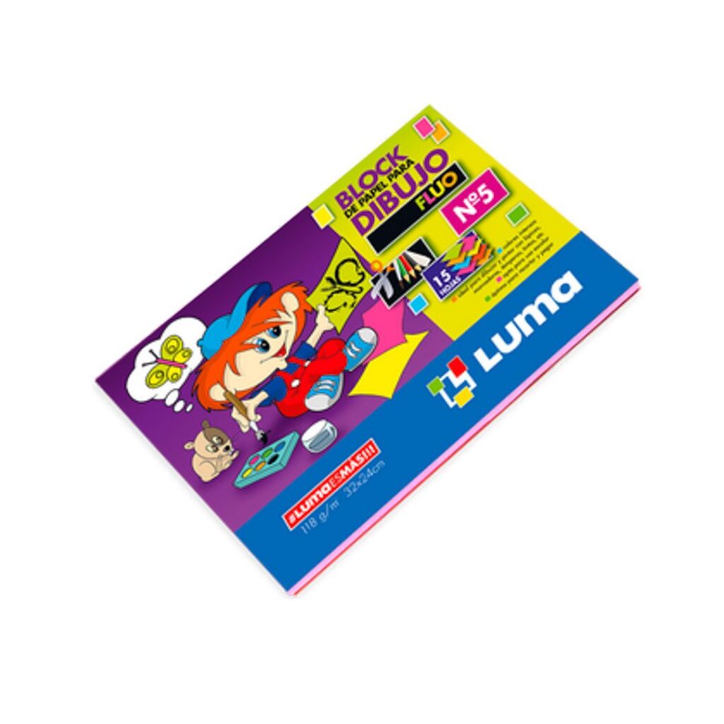 BLOCK P/DIBUJO LUMA N5 FLUO LISO