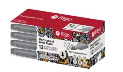 MARCADOR FILGO 040 PERMANENTE FINO PLATA