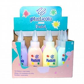 ADHESIVO VINILICO PLASTICOLA X 40 GRS. PASTEL SURTIDO 0151240