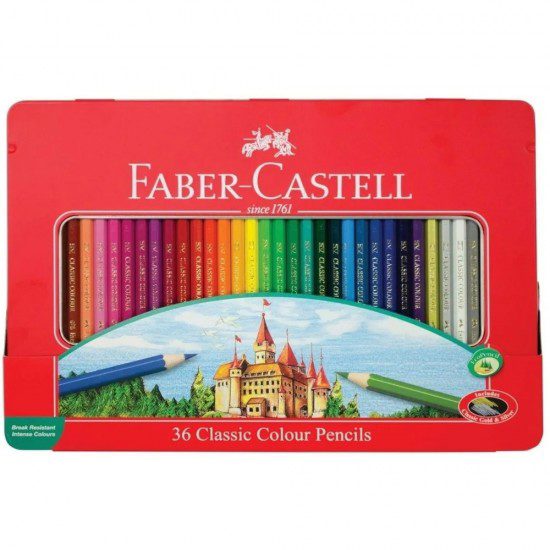 LAPICES DE COLORES FABER CASTELL X 36 LARGOS (LATA) 665736