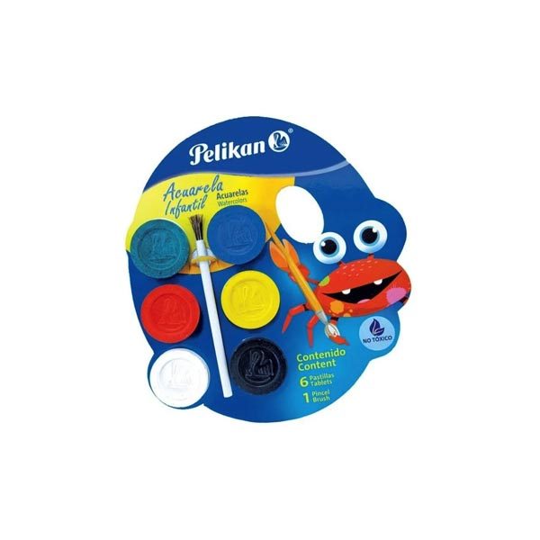 ACUARELA PELIKAN INFANTIL X6 COLORES 017-600