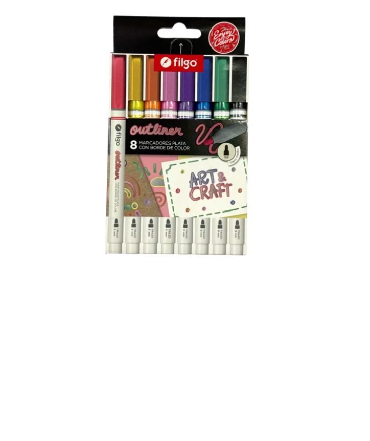 MARCADOR FILGO DOBLE TINTA OUTLINER X8