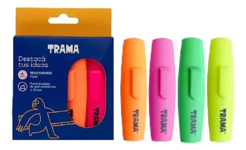 RESALTADOR TRAMA FLUO BLISTER X4 0053050