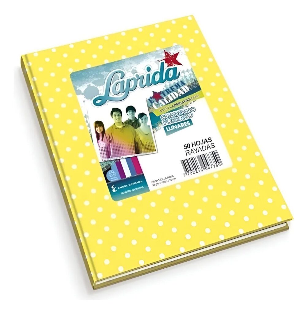 CUADERNO LAPRIDA LUNARES T.D. AMARILLO X 50 HJS RAY.0011555