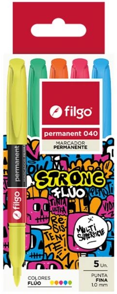 MARCADORES FILGO 040 X5 FLUO FINO