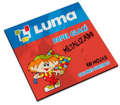 PAPEL GLACE LUMA METALIZADO 10 X 10 CM. SOBRE X 10 UNID.1200530