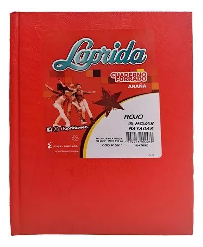 CUADERNO LAPRIDA ARAÑA T.D. ROJO X 50 HJS RAY.0011401