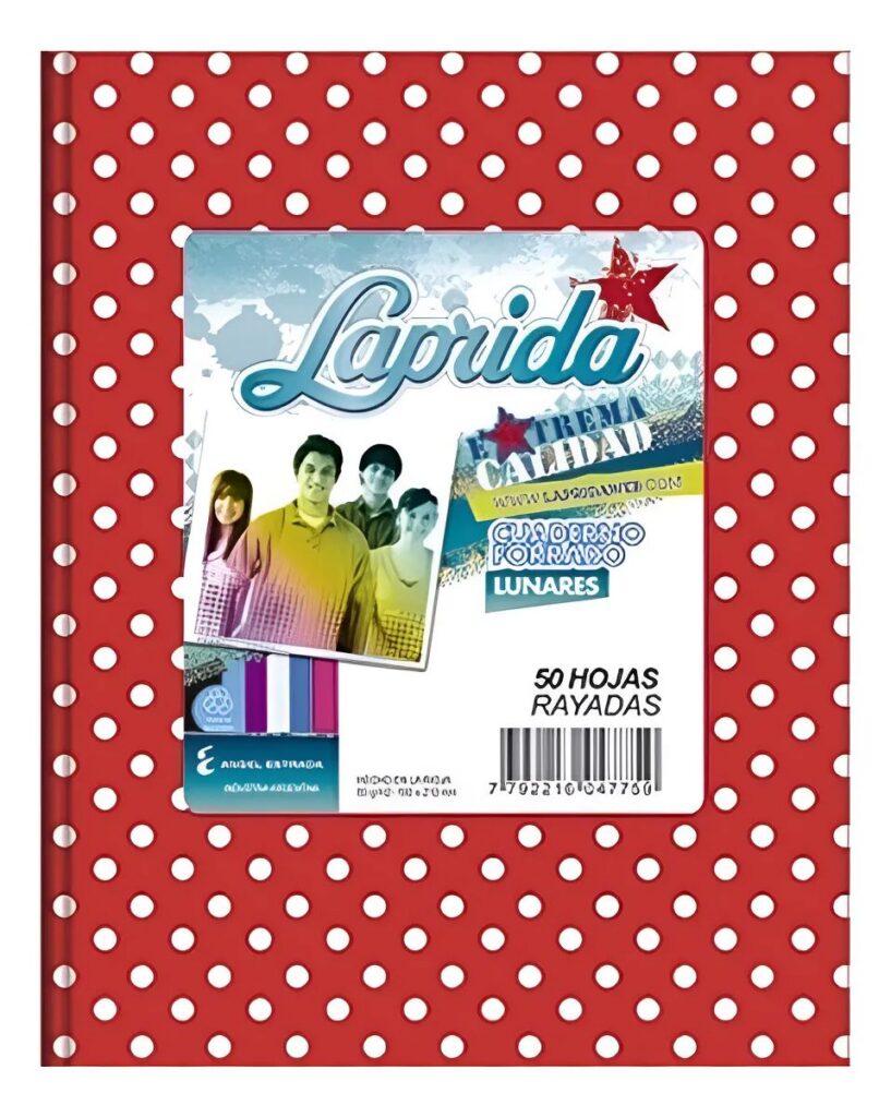 CUADERNO LAPRIDA LUNARES T.D. ROJO X 50 HJS RAY.0011551