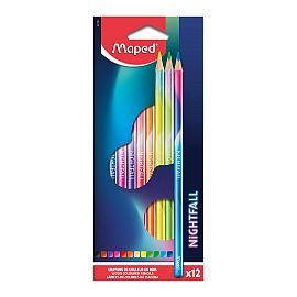 LAPICES DE COLORES MAPED NIGHTFALL X 12 LARGOS 0751332