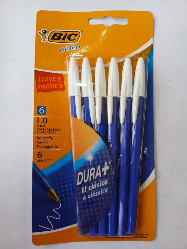 BOLIGRAFO BIC OPACO BLISTER X6 AZUL