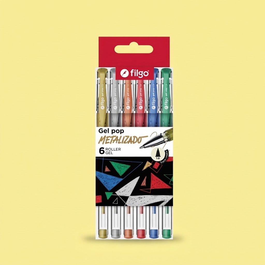 ROLLER FILGO GEL POP METALIZADO X6