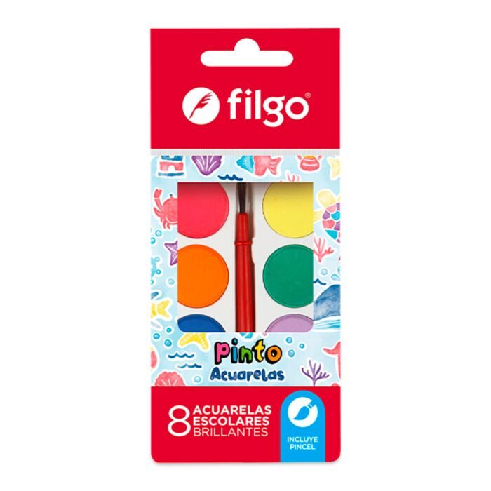 ACUARELA FILGO ESTUCHE X8
