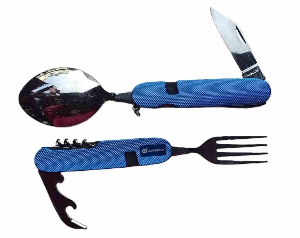 CUBIERTOS DE CAMPING ALUMINIO GDE TL39779