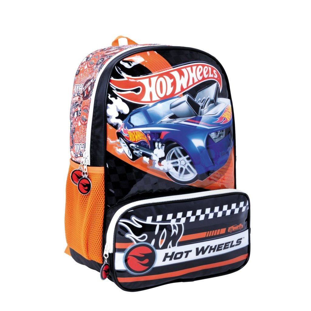MOCHILA HOT WHEELS WABRO ESPALDA 16P ESCUDERIA 75139