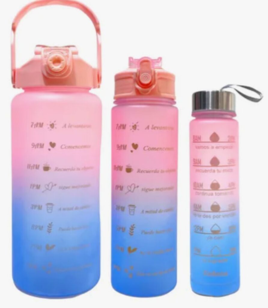 SET DE BOTELLAS MAMUSHKA COLORES X3 BT21-26
