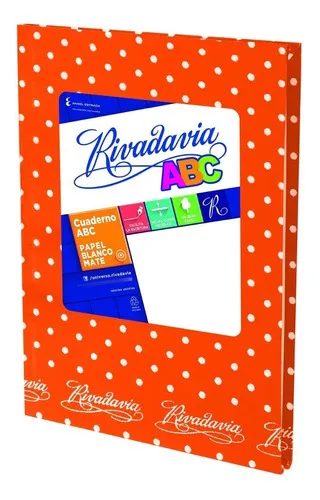 CUADERNO RIVADAVIA LUNARES T.D. NARANJA X 50 HJS RAY.0010596