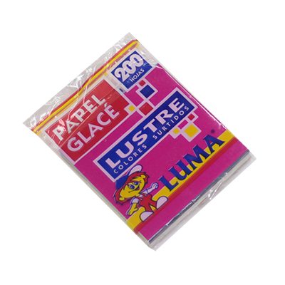 PAPEL GLACE LUMA LUSTRE 10 X 10 CM. TACO X 200 HJS.1200515