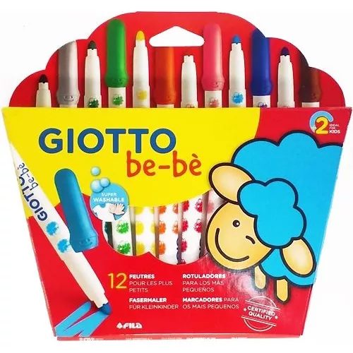 MARCADORES GIOTTO BEBE X 12 COLORES 2830021