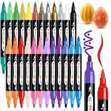 MARCADOR ACRILICO X24 DOBLE PUNTA ST44380 PINCEL Y REDONDO