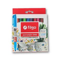 MARCADOR FILGO 040 P/PORCELANA X10