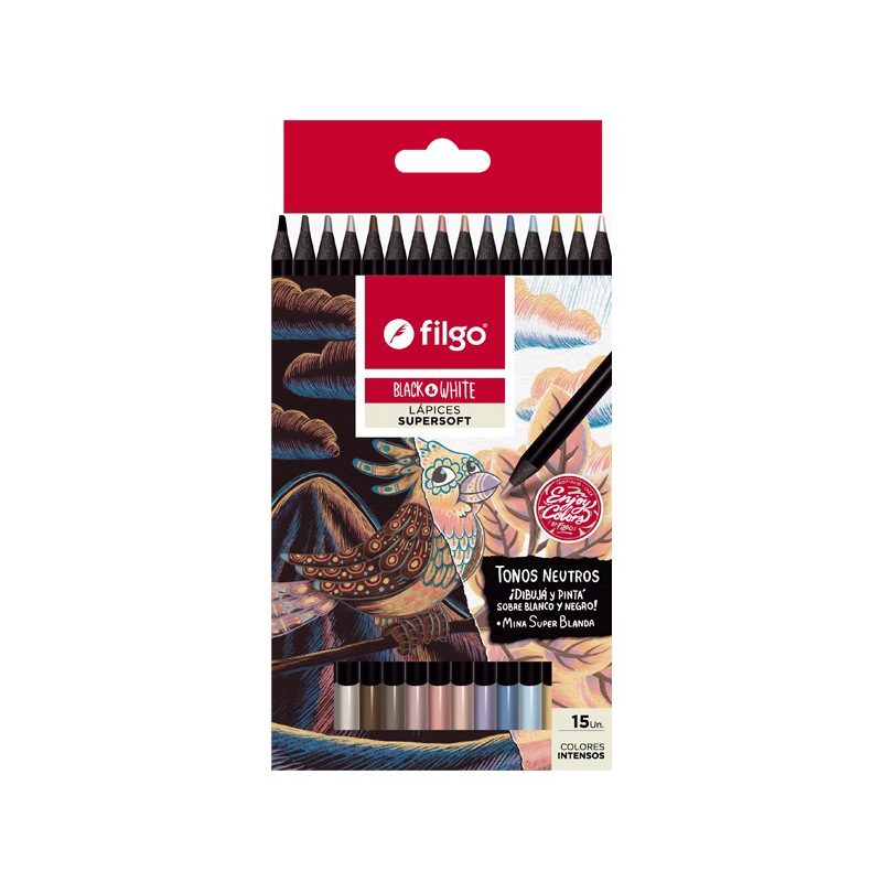 LAPICES FILGO COLORES MADERA B&W X15 NEUTRO