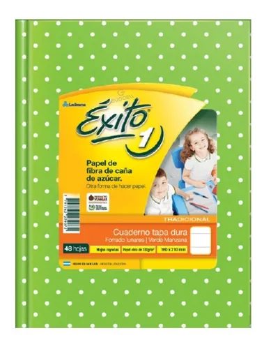 CUADERNO EXITO E1 LUNARES T.D VERDE. MANZANA X 48 HJS RAY.0020588