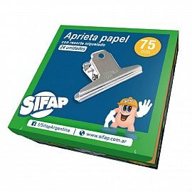 APRIETA PAPEL SIFAP DE METAL NIQUELADO NRO.75  (7,4 CM)0320575