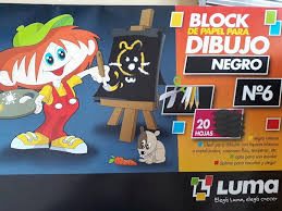 BLOCK P/DIBUJO LUMA N6 NEGRO 20 HJS