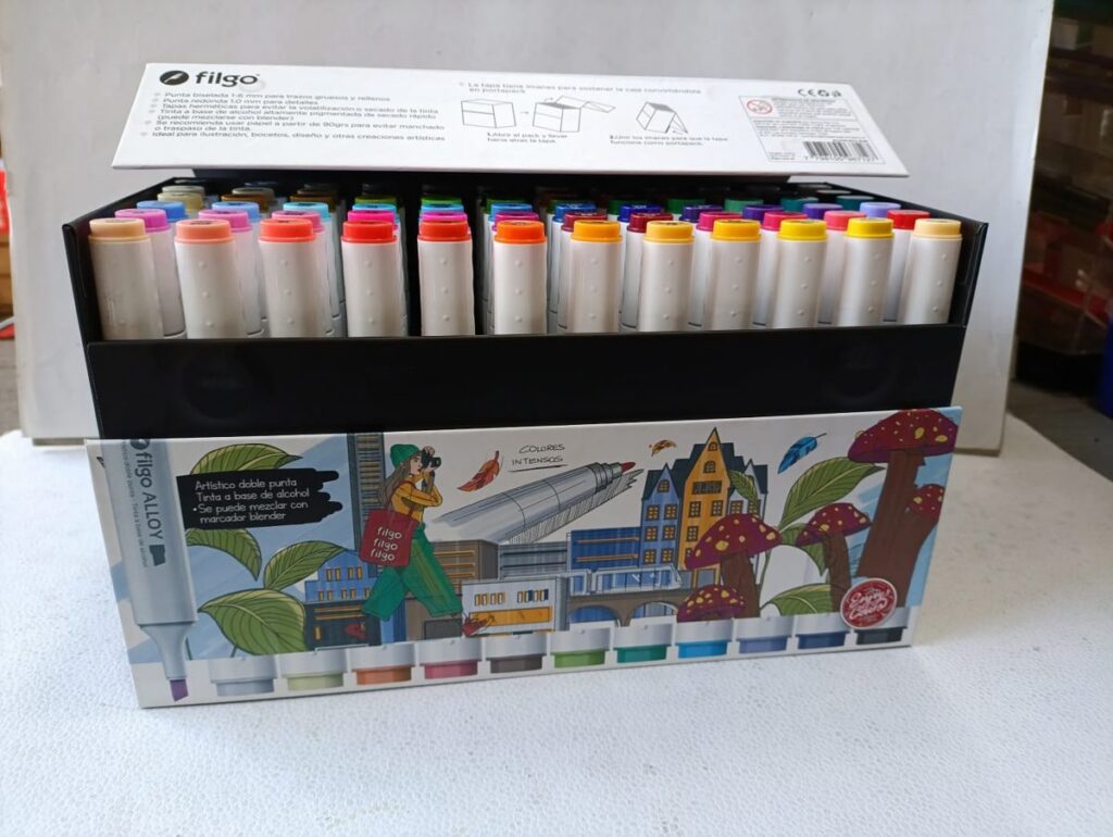 MARCADOR ARTISTICO DOBLE PUNTA ALLOY FILGO ESTUCHE X72 UDS
