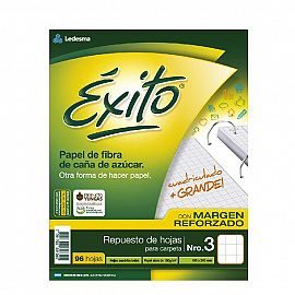 REPUESTO EXITO C/MARGEN REFORZADO X 96 H. CUADRICULADO