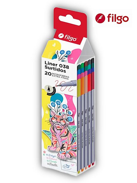 MICROFIBRA FILGO LINER 038 X20 SURTIDO