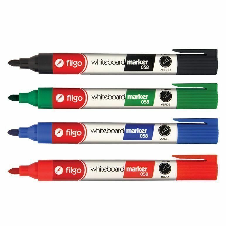 MARCADOR FILGO P/PIZARRA 058 COLORES