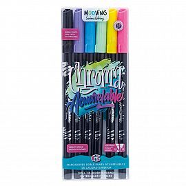 MARCADOR MOOVING DOBLE PUNTA CHROMA ACUARELABLE BLISTER X 6 COLORES 2636230