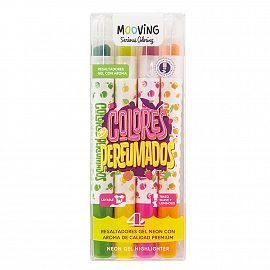 RESALTADOR MOOVING GEL CON AROMA COLORES PERFUMADOS BLISTER X 4 U.2636350
